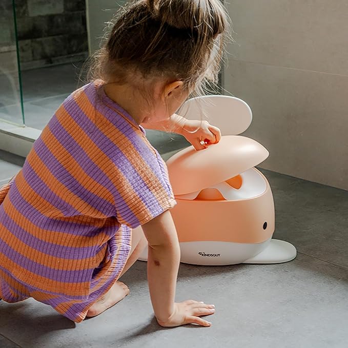 Kindsgut Potty Training Toilet in Whale Design, Designed in Germany, Potty Training in a Beautiful Design, Peach