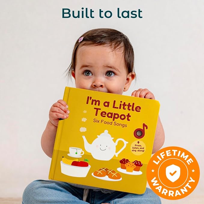 Cali's Books I'm a Little Teapot Music Book for Toddlers 1-3 Years Old - Food Musical Books, Interactive Baby Sound Book, Singing Toy for Children Girls, Learning Song Toys for Toddler Boys