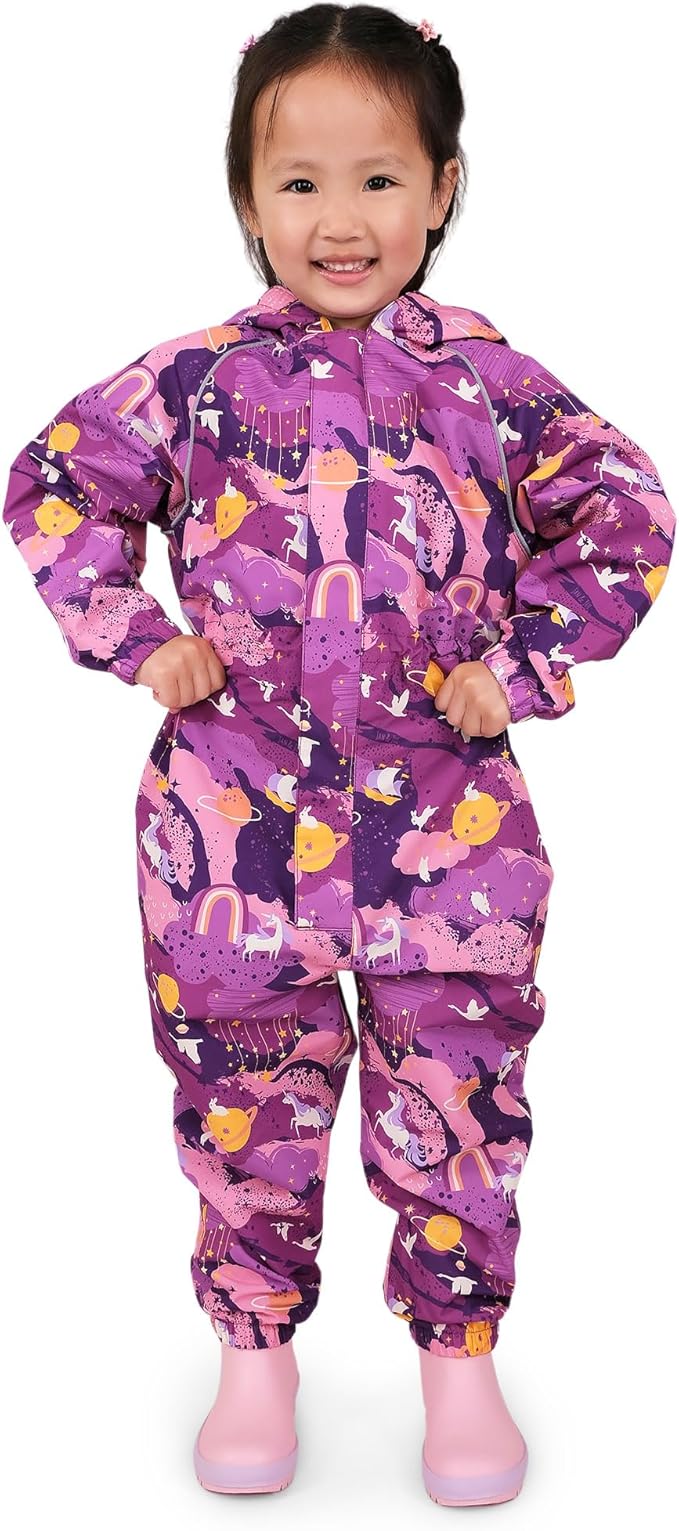 JAN & JUL Waterproof Rain Suit, Windproof Coveralls for Toddlers and Kids