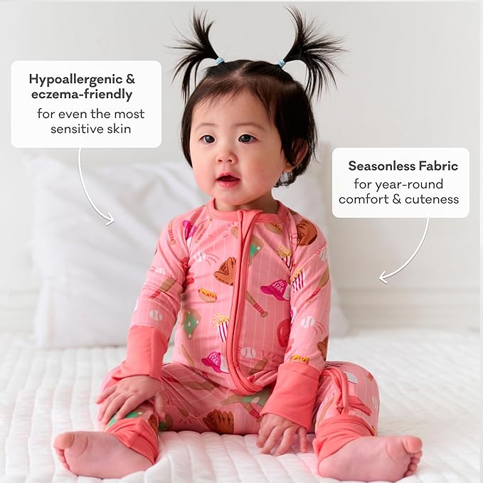 Little Sleepies Pajamas for Baby Boys & Girls, Viscose from Bamboo Baby Pajamas, Preemie & Newborn Sleepers, 2-Way Zipper PJs