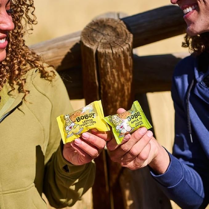 Bobo's Oat Bites, Lemon Poppyseed, 1.3 oz Bites (30 Pack Box), Gluten Free Whole Grain Snack, Vegan On-The-Go