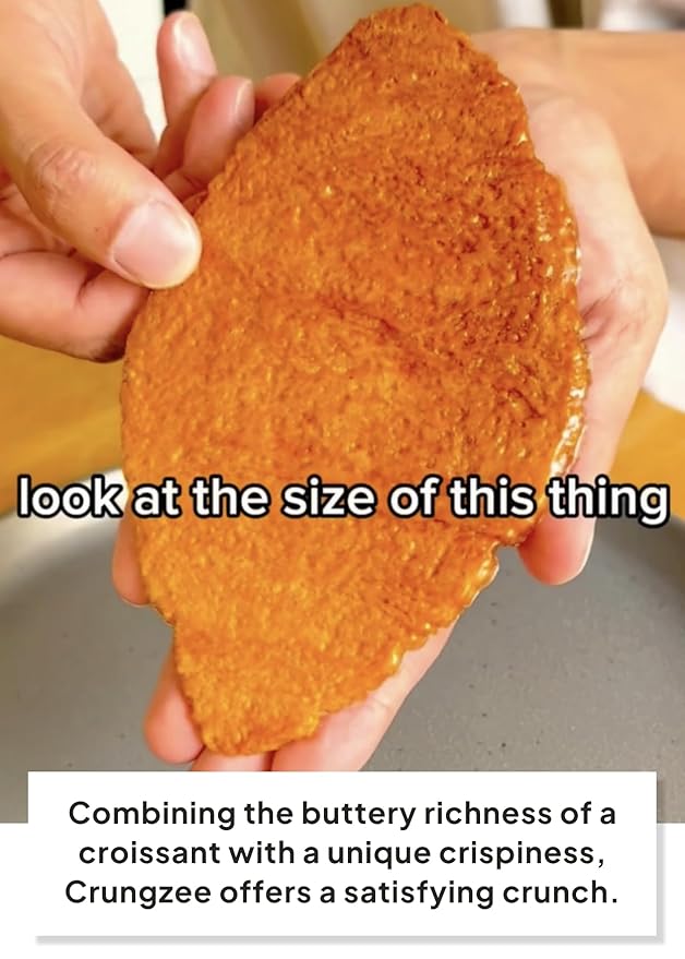 Korean Food Croissant Snack, Crispy and Buttery Dessert Bites, Only 102 Calories Each, Perfect for School Lunchboxes, Individually Wrapped, Bulk Pack of 30 (20g Each) Gini Crungzee, 크룽지, Krungji, Crungjee