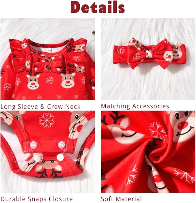 Aalizzwell Preemie Newborn Infant Baby Girls Clothes Ribbed Bodysuit Pants Set Fall Winter Outfits