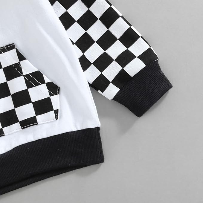 2Pcs Baby Boys Hoodie Tops Pants Set Dinosaur Deer Print Sweatsuit Fall Winter Outfits