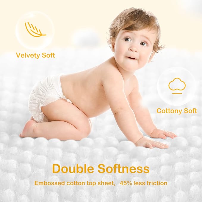 Baby Diapers Portable Pack Size 4(22~37lb), 56 Count Babycozy Bouncy Soft Diapers Disposable Hypoallergenic Diapers to Protect Sensitive Baby Skin