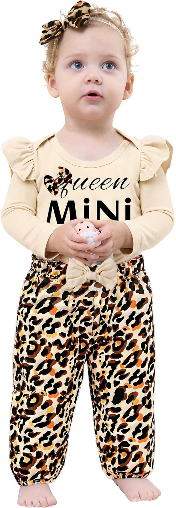 Baby Girl Clothes Newborn Infant Cotton Ruffle Romper+ Floral Pants + Headband Sets Fall Winter Outfits