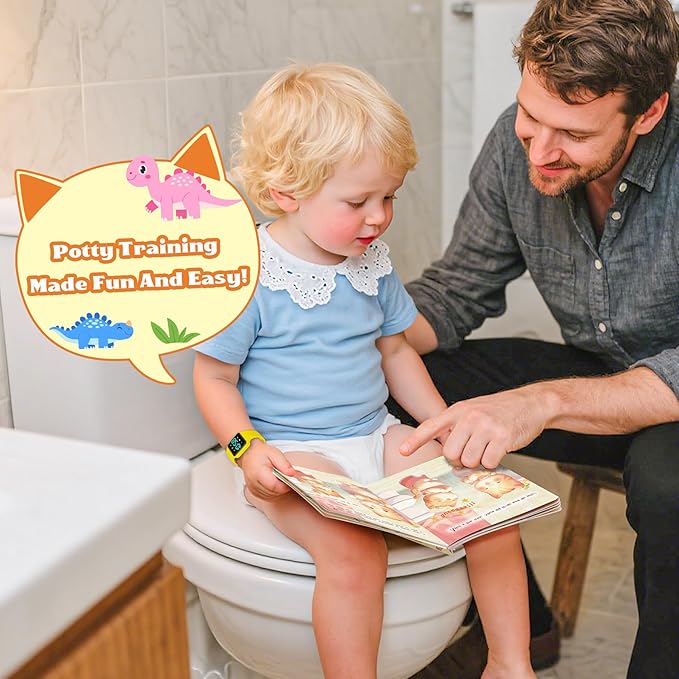 Toddler Potty Training Set – Potty Training Watch with Musical/Vibration Countdown Alerts, Fun Board Book, Progress Chart & Reward Stickers – Interactive Potty Training Kit for Kids Ages 2-6