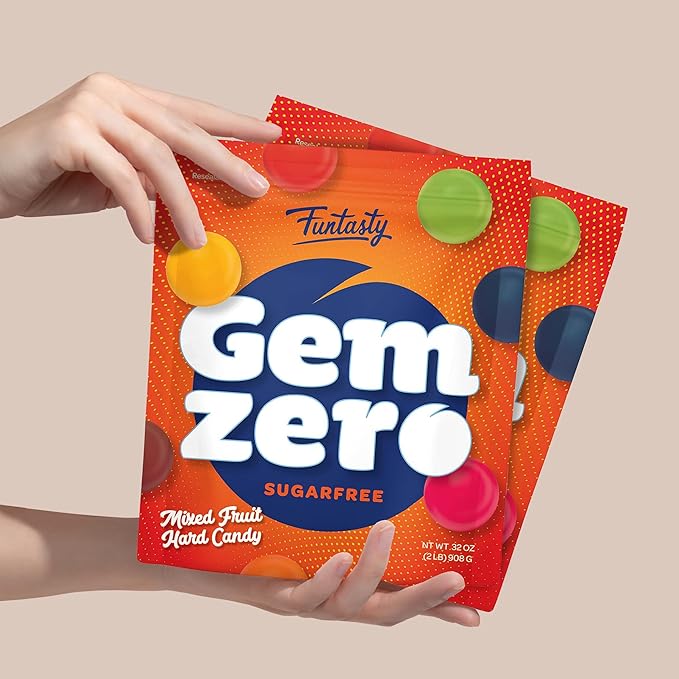 Sugar-Free Hard Candy - 2 Pound Bulk Pack - Assorted Flavors - Office Bowl Mix - Individually Wrapped