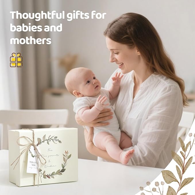 New Mom & Baby Gift Set | Pregnancy & Baby Shower Gifts for Her | Pink Mama Glass Tumbler & Bunny Rattle Care Package for Mom & Baby