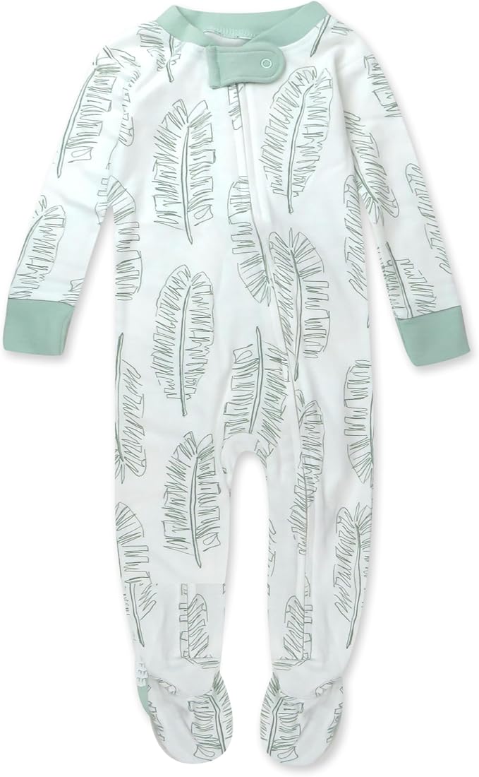 HonestBaby Sleep & Play Footed One-piece Pajama Sleeper 100% Organic Cotton, Baby Boys