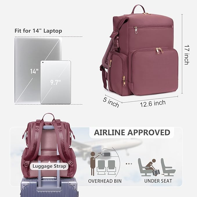 CEI-CEI Neoprene Diaper Bag Backpack Large Newborn Baby Maternity Bags Waterproof Travel Backpack for Mom Dad with Insulated Pockets,Changing Pad