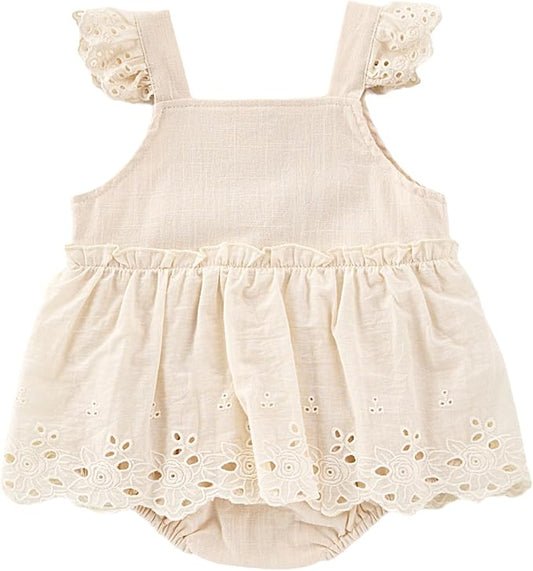 Toddler Baby Girl Summer Floral Sleeveless Romper - Ideal for 3M - 24M