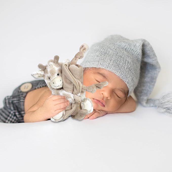 MON AMI Gentry The Giraffe Plush Lovey for Babies – 13.5” | Knotted Security Blanket for Newborns