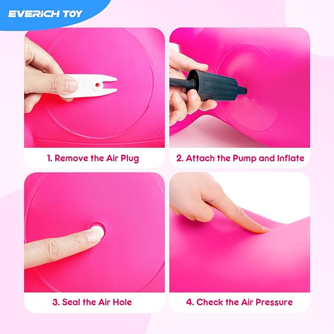 EVERICH TOY Bouncy Horse Hopper for Toddlers, Balloon Dog Bouncy Animals Jumping Horse, Inflatable Ride on Bouncer Hopping Toys Gifts for Boys Girls 18 Months 2 3 4 5 6 Years Old