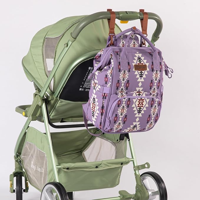 Montana West Wrangler Callie Diaper Bag Backpack with Stroller Straps Multifunction Baby Travel Bag WG2204-9110LV