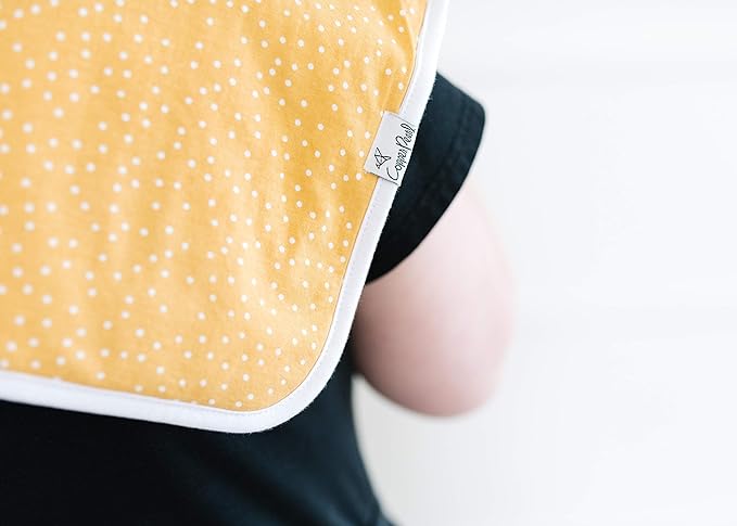 Copper Pearl Premium Baby Burp Cloths - 3-Pack Large Cotton Burp Cloths, Extra Soft Spit Up Rags with 3 Absorbent Layers, Perfect for Baby Boy and Baby Girl Gifts (21" x 10" Size, Hope Set)