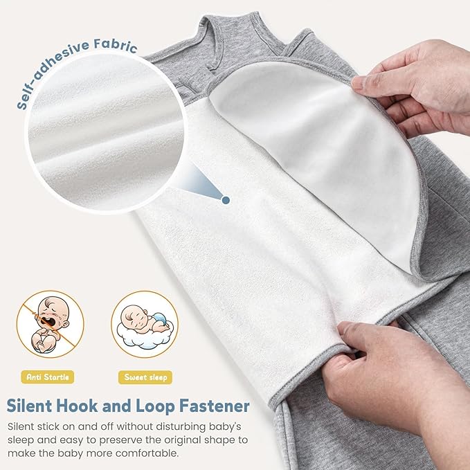 ZIGJOY Sleep Sack Swaddle 1.0 TOG Baby Wearable Blanket 100% Cotton Baby Swaddle Blanket for Newborns