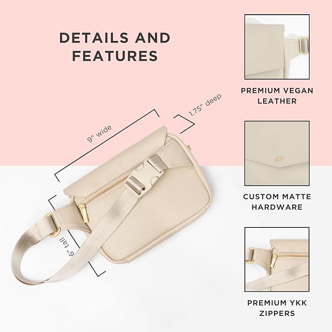 Freshly Picked Classic Park Pack, Fanny Packs for Women, Wear as a Waist Bag or Crossbody (Birch)