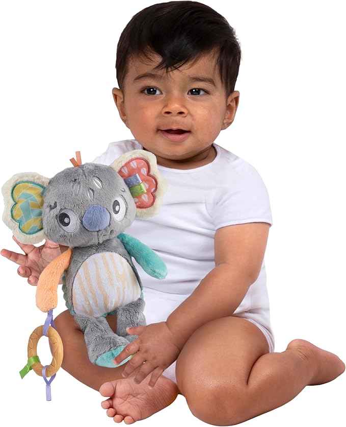 Playgro Fauna Friends Cuddly Koala - Plush Koala Toy for Newborns - Soft and Snuggly Stuffed Animals for Babies - Ideal Baby Gift - Sensory Soft Crinkle Toy with Teether