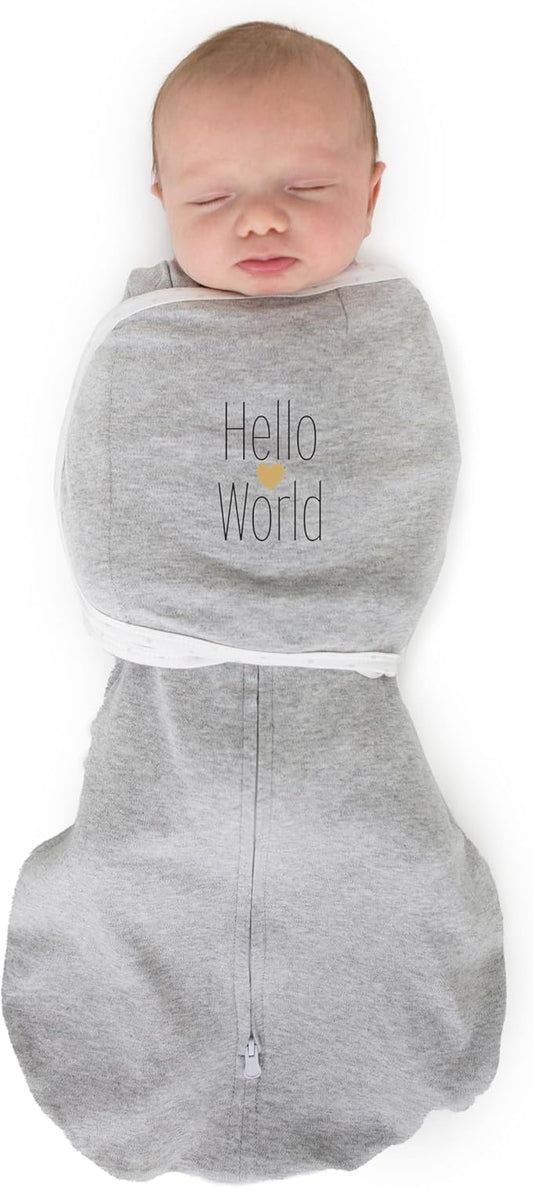 SwaddleDesigns 6-Way Omni Swaddle Sack Arms Up Swaddle for Newborn, More Options to Calm Startle Reflex, Improves Sleep