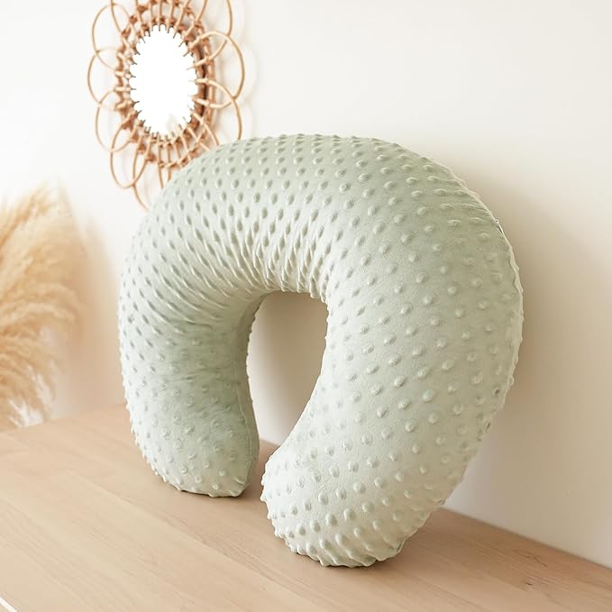 Konssy 2 Pack Nursing Pillow Covers, Soft and Comfortable Nursing Cover for Breastfeeding Pillows, Pillow Slipcover for Baby Girls Boys Newborn(Green, Woodland)