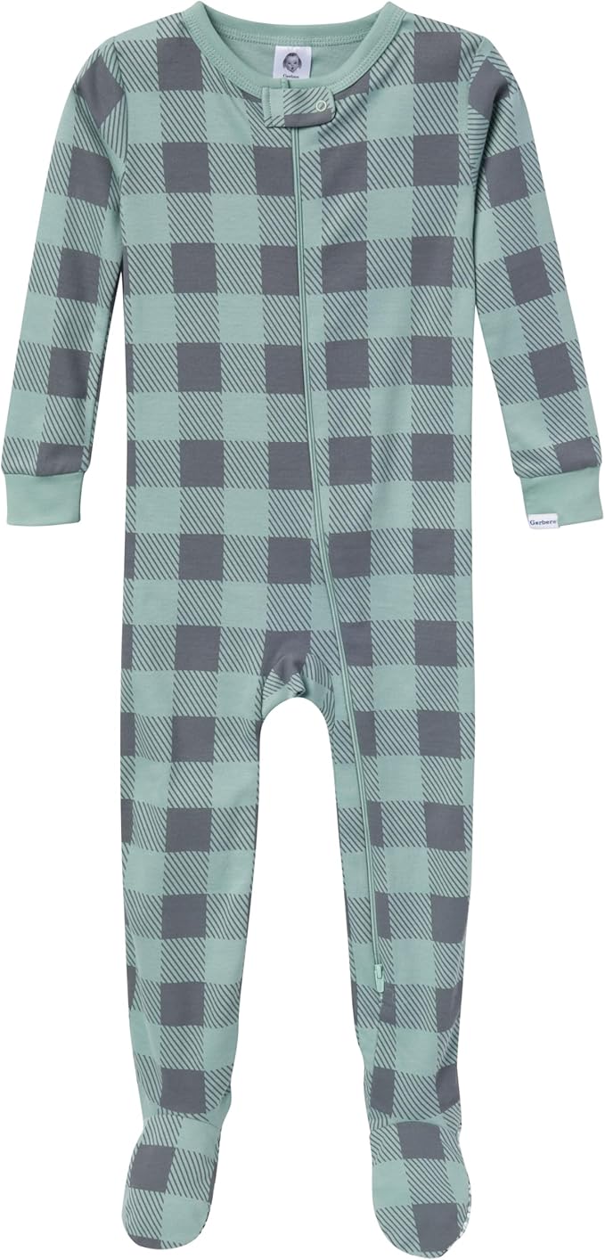 Gerber baby-boys 2-pack Snug Fit Footed Cotton Pajamas