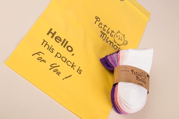 Luna Seamless-Toe Viscose from Bamboo Crew Socks - Soft Eco-Friendly 6-Pack Baby & Toddler Socks