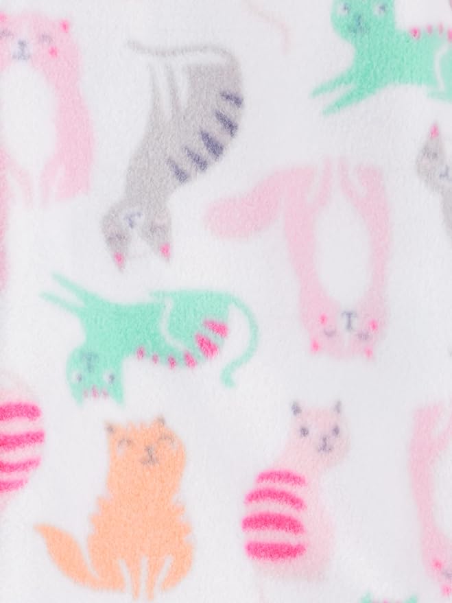 Simple Joys by Carter's girls Loose-Fit Flame Resistant Fleece Footed Pajamas