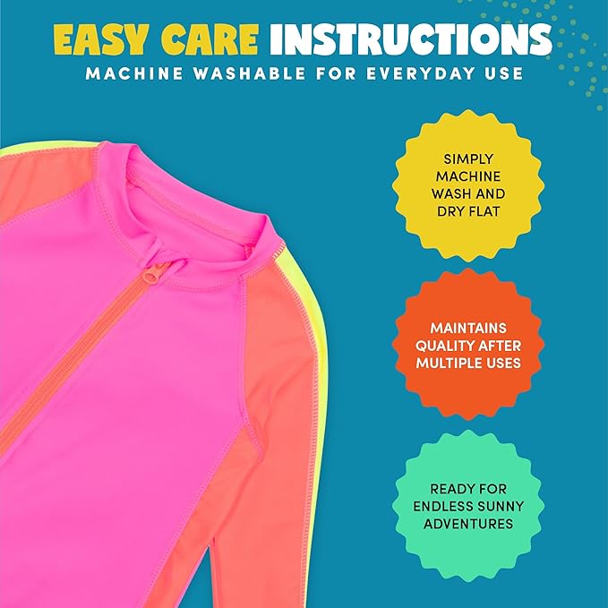 SwimZip Boys' Long-Sleeve UPF 50+ Swimsuit for Baby, Toddler, & Little Boys