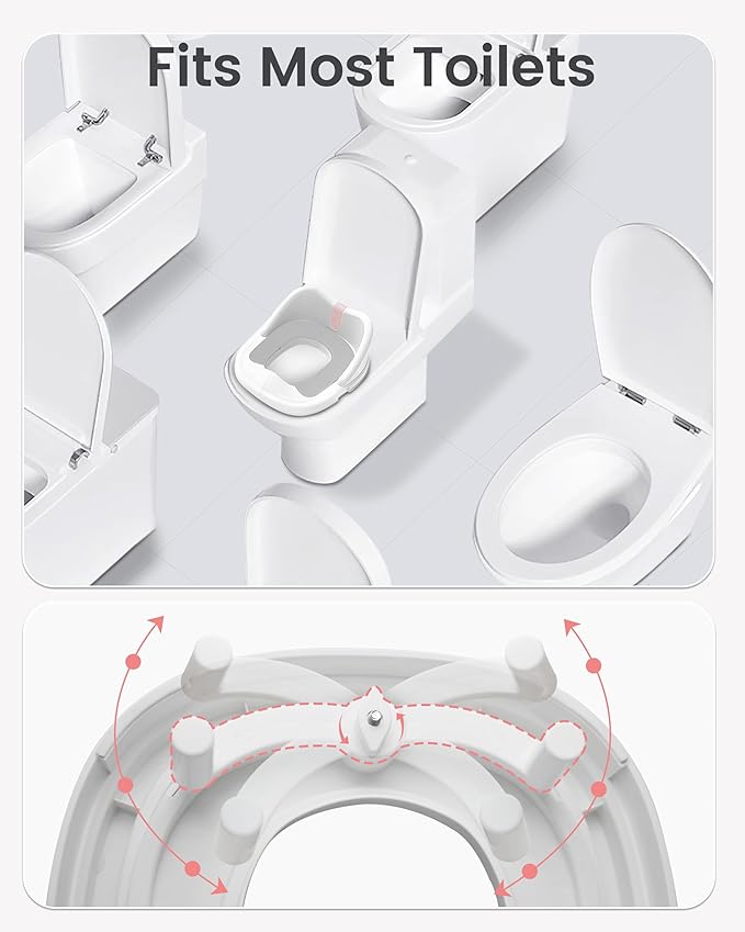 3-in-1 Toddler Potty Training Toilet for Boys and Girls Multi-use Baby Potty Chair for Toddlers 1-3 Training Potty Seat Toddler Toilet Baby Potty Training Seat with Step Stool (Pink)