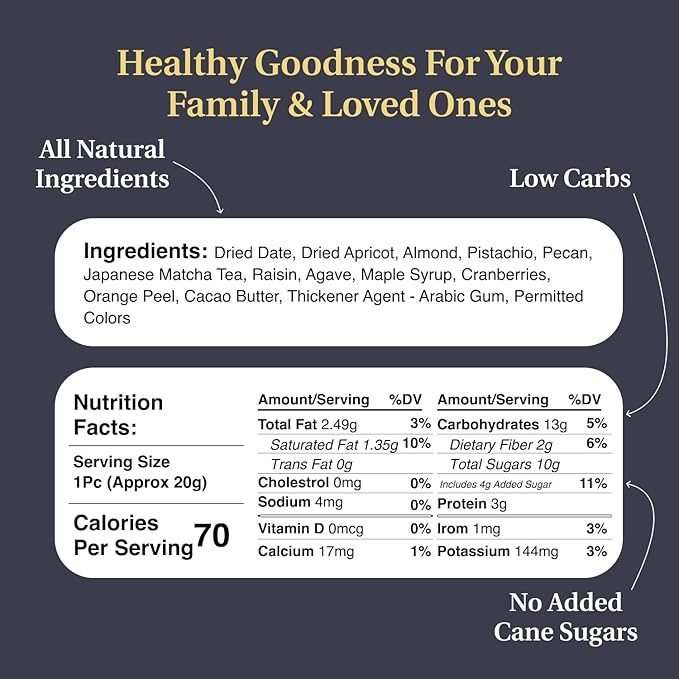 Le Cadeau Parfait Collection - Square Gourmet Gift Box (16 Treats) - Laumière Gourmet Fruits - Vegan Healthy Dried Fruits & Nuts Gift Basket - No Added Cane Sugar Sweets