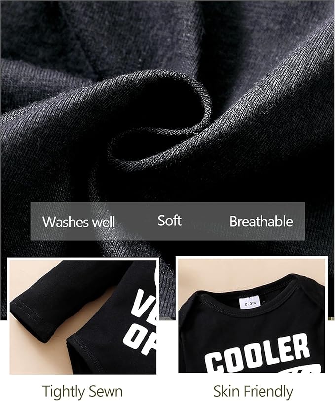 NZRVAWS Newborn Baby Boy Clothes Outfits Letter Prined Romper Pants Set Infant Baby Boy Clothing 0 3 6 9 12 18 Months