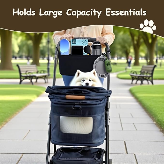 Stroller Organizer Bag with Cup Holder and Storage, Fits Baby & Dog Strollers