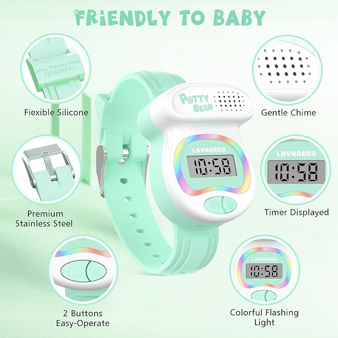 Kids Watch Potty Training Watches for Boys and Girls, Potty Timer Toilet Shape and LED Colorful Lights, Music Reminds Kids It's Time to Go to The Bathroom, Fun Gift for Moms and Toddlers