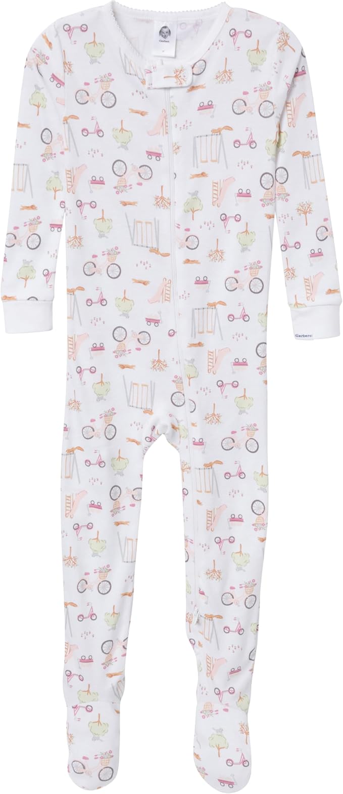 Gerber Baby Girls' 2-Pack Footed Pajamas