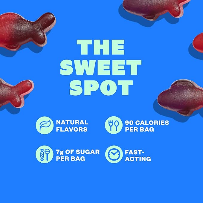 Tandy Focus Fish American Ginseng Gummies I Memory, Attention & Focus Gummies with Very Berry Punch Flavor I Gluten-Free Fast-Acting Dietary Brain Supplement Gummy I 6-Pack