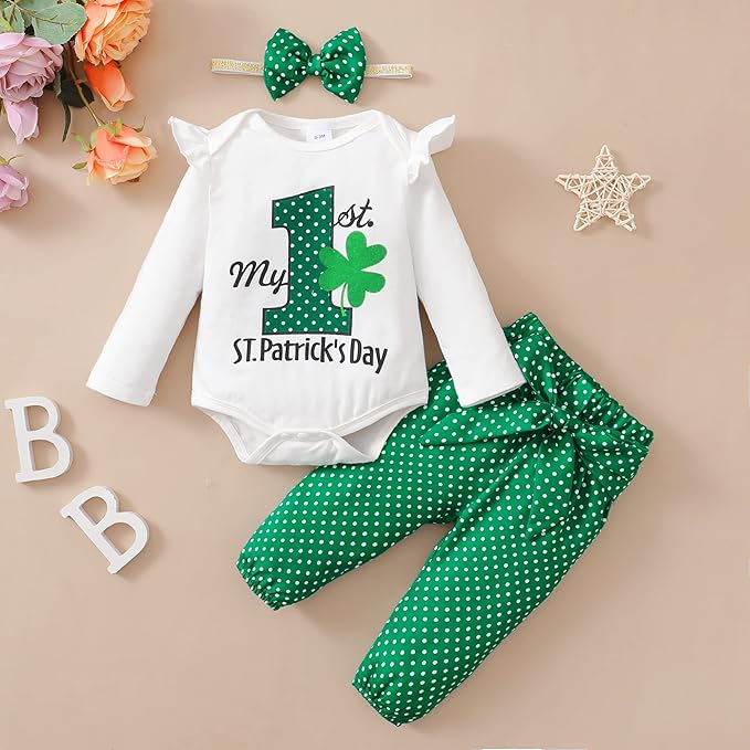 Infant Baby Girl Clothes Newborn Girl Outfit Long Sleeve Romper Pants Set Cute Baby Clothes for Girls Fall/Winter