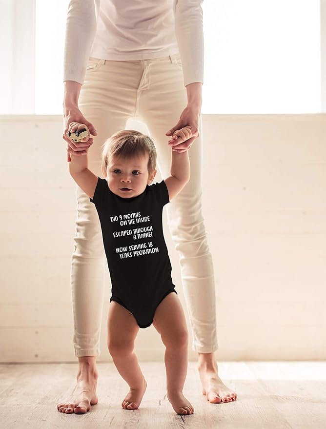 CBTwear Did 9 Month, Escaped Through a Tunnel, Serving 18 Years Baby Bodysuit Unisex Comfy Humor