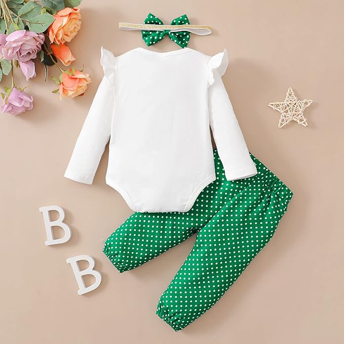 Infant Baby Girl Clothes Newborn Girl Outfit Long Sleeve Romper Pants Set Cute Baby Clothes for Girls Fall/Winter