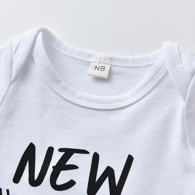 KuKitty Newborn Infant Baby Boy Clothes Long Sleeve Romper + Pants + Hat 3PCS Outfits Set