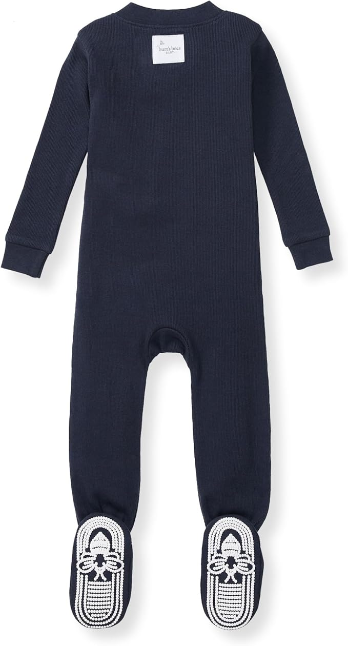 Burt's Bees Baby baby-boys Sleeper Pjs, 100% Organic Cotton, One-piece Footie, Zip Up Jumpsuit, Snug Fit Pajamas