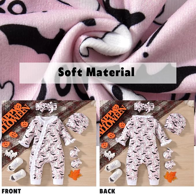 Aalizzwell Baby Girls Romper Outfit Fall Winter Clothes with Accessories