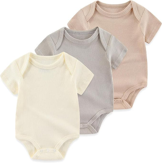Baby Bodysuit Boy Girl Clothes Soft Newborn Infant Outfit Short Sleeve Romper