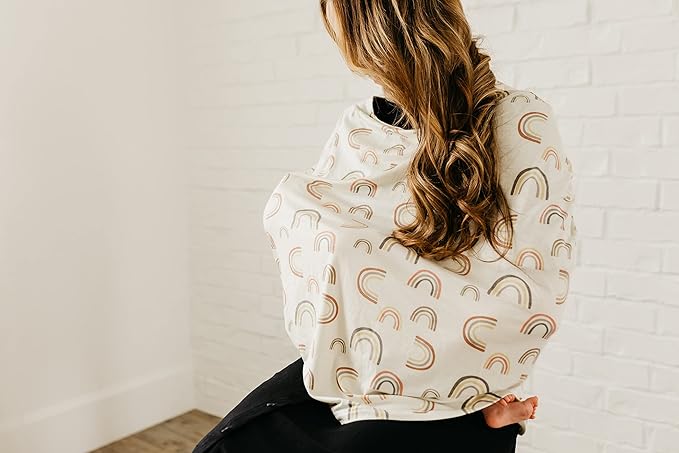 Baby Car Seat Cover Canopy and Nursing Cover Multi-Use Stretchy 5 in 1 Gift Kona by Copper Pearl