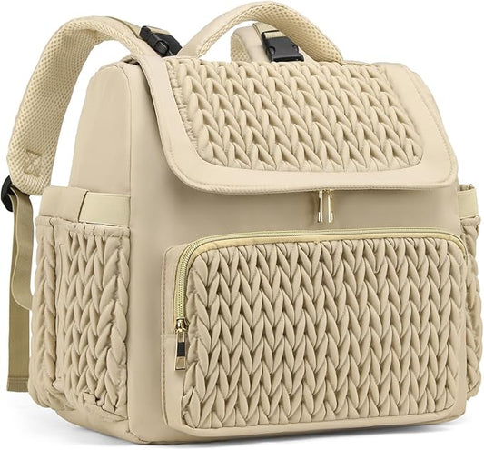 Diaper Bag Backpack, Baby Bag with Changing Pad, Travel Waterproof Diaper Bag Tote, Newborn Essentials Must Haves, Luxury baby shower gifts for boys & Girls, Brown Taupe