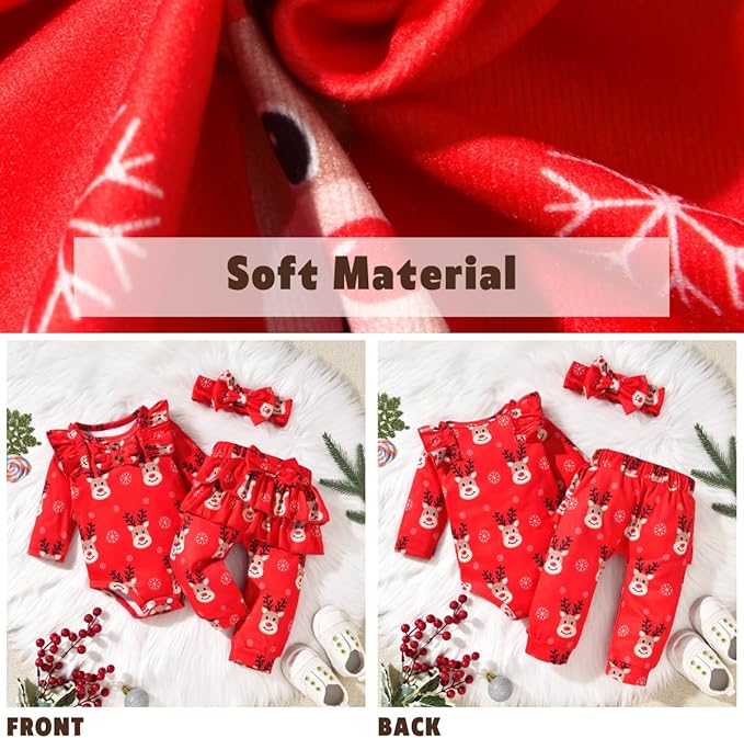 Aalizzwell Preemie Newborn Infant Baby Girls Clothes Ribbed Bodysuit Pants Set Fall Winter Outfits