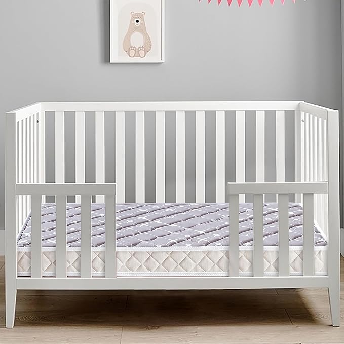 Premium Dual-Sided Baby Crib Mattress and Toddler Mattress - 52" x 27.6" x 5" - Breathable - Firm Soft - Fits Standard Cribs and Toddler Beds