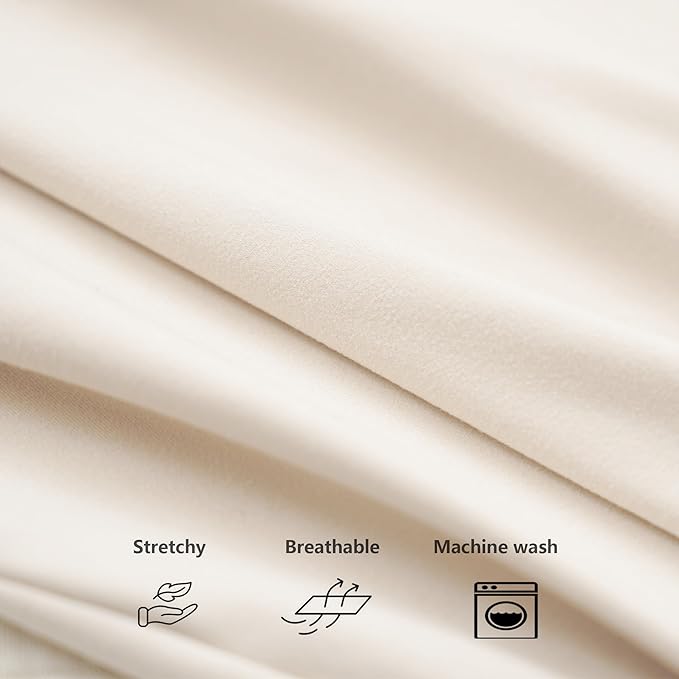 Konssy 2 Pack Nursing Pillow Covers, Stretchy and Soft Nursing Cover for Breastfeeding, Pillow Slipcover for Baby Girls and Boys Newborn (Beige, Brown)