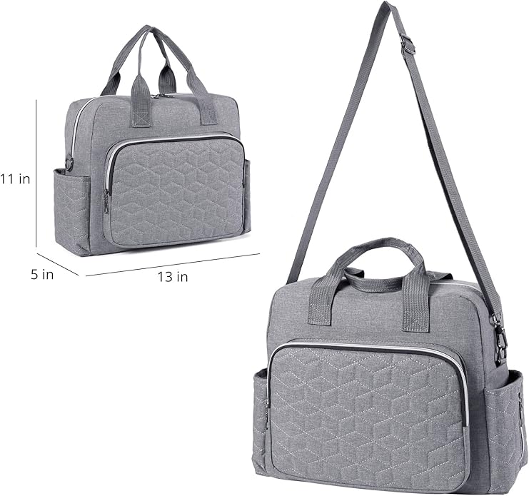 Crossbody Small Diaper Bag, Cute Mini Baby Diaper Tote Bags with Insulated Pockets for Traveling Outdoor Parent