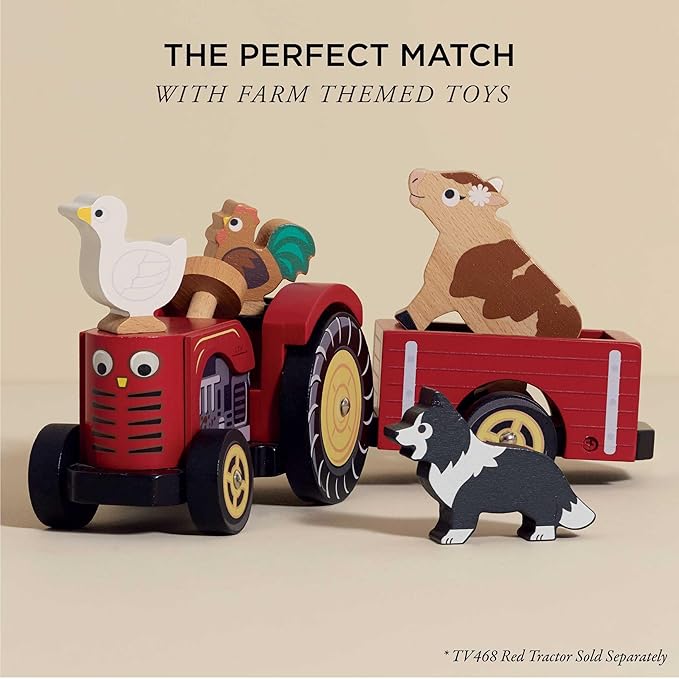 Le Toy Van Wooden Sunny Farm Stacker & Bag Educational Balancing Activity, Plastic Free, Toy Suitable for Age 18+ Months PL141